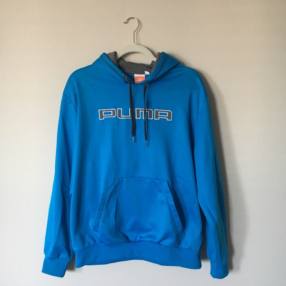 Like New Puma Hoodie Blue Size Large